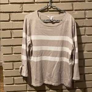 Tan striped  sweater